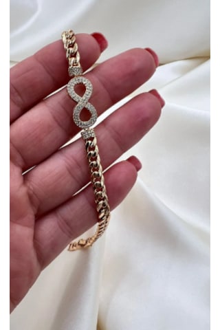 Bb Xuping Sonsuzluk Rose Gold Bileklik Altın