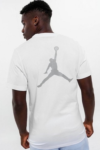Nike Jordan Mvp Men's Jumpman T-shirt Erkek Günlük Nakış Swoosh Pamuklu Tişört Beyaz Beyaz