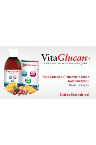 Vitaglucan Beta-Glucan Vitamin Surup 150 Ml. 3Adet 03-