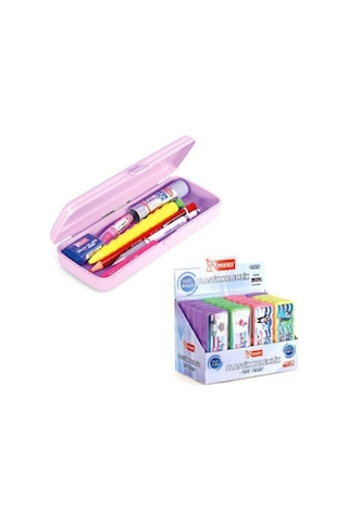 Pastel Renkli Tekli Kalem Kutusu M-70