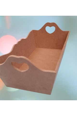 Hobi Dekoratif Model Ekmek Tepsisi Ahşap Mdf Kalpli El Yapımı