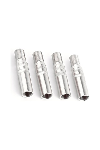 Yaleker Oto Lastik Valfi Metal Uzatma Kapağı 4 Adet - Krom Kaplama Bakır, Basınç Kontrolü Kolay, Valfi Korur