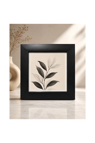 Dekoratif Çerçeve 10x10 Cm - Ahşap Arkalıklı Masaüstü Sanat Çerçeve