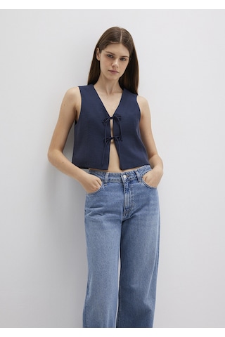 Mavi - Bağcıklı Lacivert Bluz 1211200-82318 Lacivert