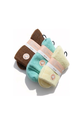 Angora Yün Tavşan Yünü Çorap Asorti 3'lü Set Set 1