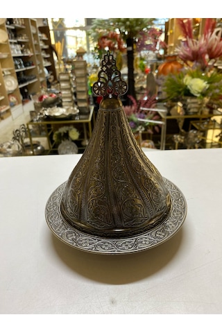 Osmanlı Büyük Böy Kap Eskitme Gümüş