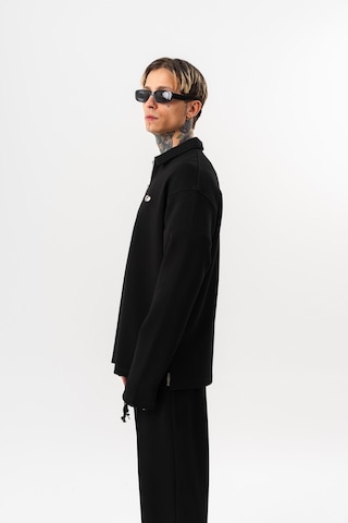 Respire Erkek Yarım Fermuarlı Modal Sweatshirt Siyah