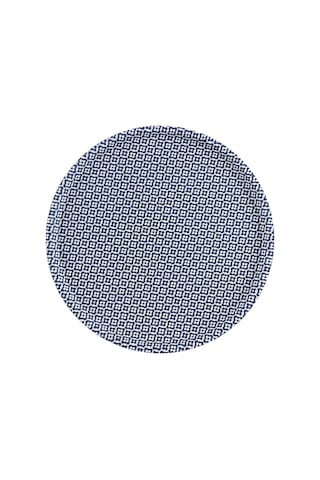 Madame Coco Rêve Bleu Tuyau Yuvarlak Tepsi 1kteps182636,5x36,5x2cm-std