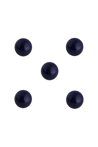 5 Adet Tomurcuk Porselen Top Düğme Siyah Çocuk Odası Kulp Siyah