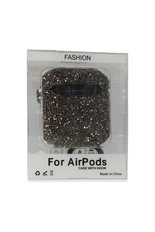 Airpods Uyumlu 2 2.nesil Mira Taşlı Kılıf - Siyah - 100