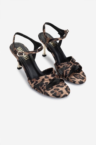 Valmenti Kadın Vegan Leopar Topuklu Ayakkabı 932 3930 Bn Ayk Y25 Leopar Saten Leopar