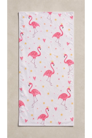 75x150 Plaj Havlusu Yumuşak Dokulu Emici Deniz Ve Havuz Havlusu Pembe-beyaz