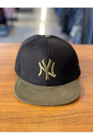 Ny Yankees Hiphop Snapback Rapper Basket Cap Şapka Siyah - Haki
