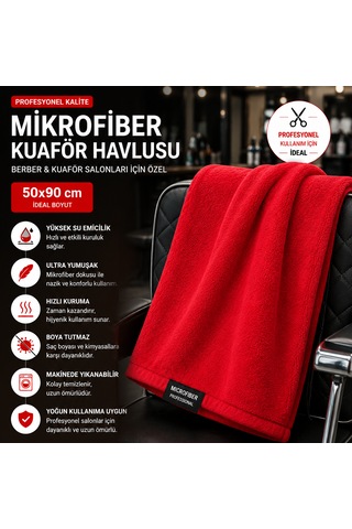 Naturıca Mikrofiber Havlu 6 Adet 50x90 Kırmızı