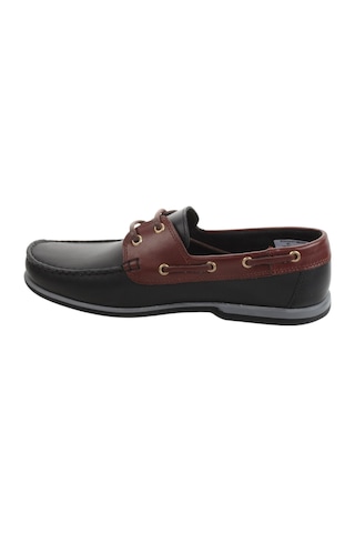 Riverland Y-03 Erkek Siyah-kahve Hakiki Deri Casual Ayakkabı Siyah