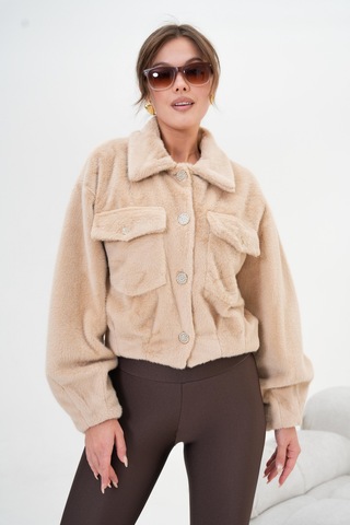 Ftz Kadın Kaşmir Mont Beige 30984 Beige Bej