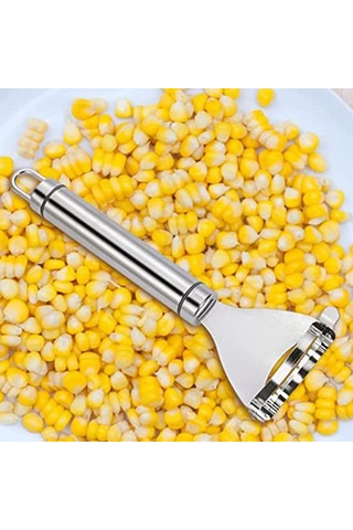 Homyl Mutfak Mısır Koçanı Striptizci Kesici Soyucu Harman Gümüş