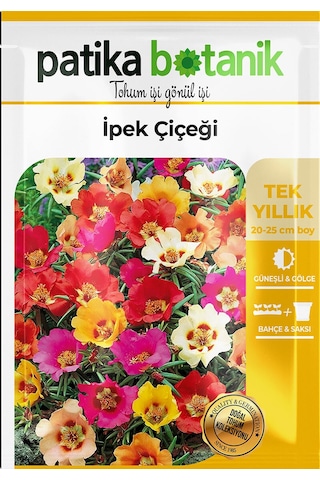 Patika Botanik 100 Adet İpek - Şellaki Portulaca Grandiflora Çiçek Tohumu