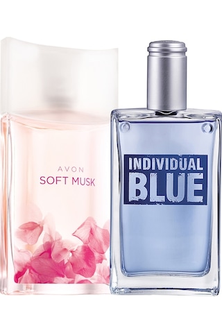 Avon Individual Blue Erkek Parfüm ve Soft Musk Kadın Parfüm Seti