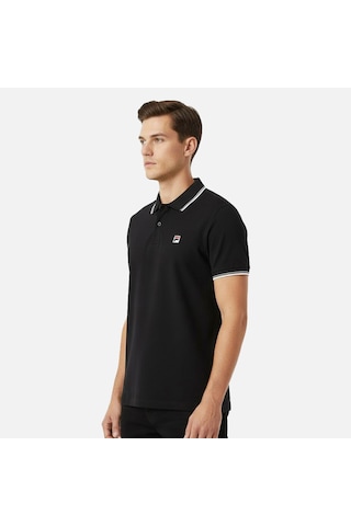 Siyah Fila Erkek Günlük Polo T-shirt Biella Tipped Fam1102.80010 siyah