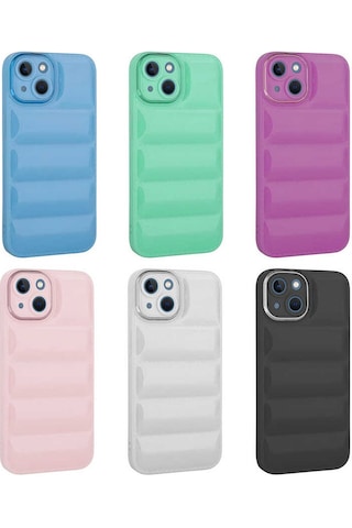 Apple Uyumlu iPhone 14 Plus Kamera Korumalı Parlak Airbag'li Zore Galya Kapak