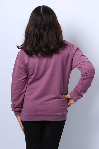 Kız Çocuk Sweat Ribanalı Cepli C43 Mor