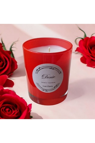 Denic Kokulu Mum Kırmızı Cam Bardak Last Chery 9*7 Çap