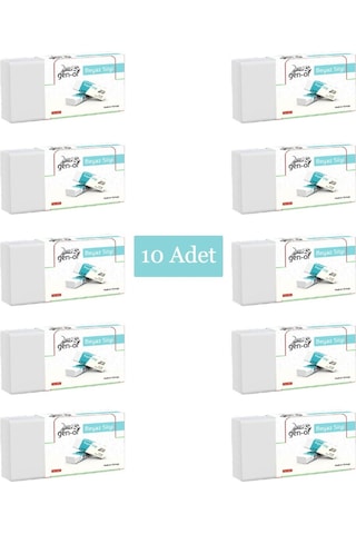 Gen-of No:20 Büyük Boy Pvc Free Beyaz Silgi 10 Adet