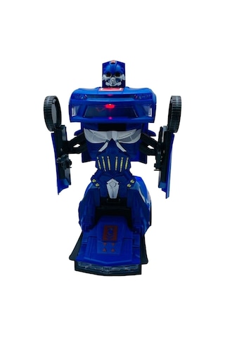Avengers Sesli Işıklı Robota Dönüşen Araba Kaptan Amerika Robot Olan Transform Dans Eden Araç Renkli