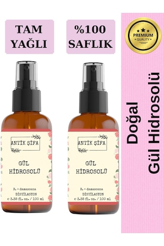 Gül Suyu 200ml- Yağı Alınmamış Saf Tam Yağlı Gül Hidrosolü 2 X 100 Ml