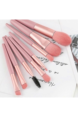8 Parça Makyaj Fırçası Seti Makyaj Fırçası Seti Seyahat Makyaj Fırçası Çantası Makyaj Fırçaları