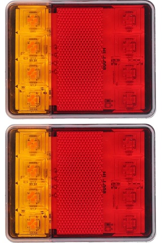 Moveevo 12v 8led Fren-sinyal-uyarı Işığı, Tamir Gerektirmeden Monte Edilebilir, Trailer-karavan-ute-kamper-atv İçin Dayanıklı Plastik 2 Adet