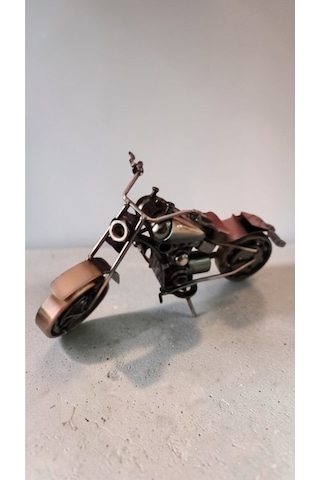 Metal Büyük Boy Metal Dekor Çok Şık Metal Motorbisiklet Boyut:27cm