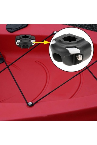 Geeroyoo Kayık İçin Dayanıklı Nilon Oluk Tutucu Montaj Tabanı - Yarı Dairesel Tasarım, Kolay Kurulum, Çok Amaçlı Kullanım