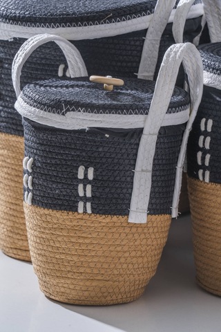 Lora Hasır 5 Li Çok Amaçlı Sepet Seti Renkli