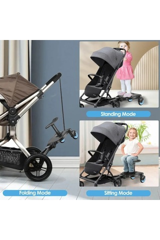Evrensel Pram Basamak Plakası Adaptörü 2. Çocuk Bebek Scooter