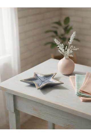 Mango Yıldız Formlu Dekoratif Tabak Gri