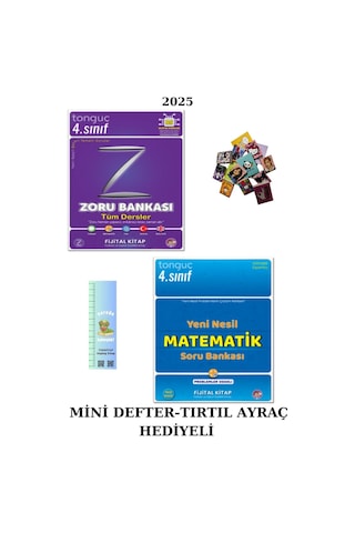 Tonguç 4. Sınıf Zoru Bankası Td.+ 4. Sınıf Yeni Nesil Matematik Sb. 2 Kitap Mini D.+tırtıl Ayraç