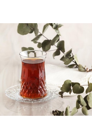 Lav Odin 24 Parça 12 Kişilik Çay Seti Şeffaf