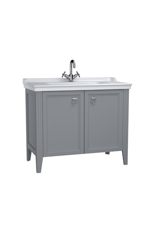 VitrA Valarte 62157 Lavabo Dolabı Kapaklı 100 Cm Mat Gri Çok Renkli
