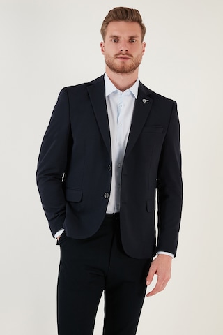 Buratti Slim Fit 6 Drop Çift Yırtmaçlı Blazer Erkek Ceket Baselna Lacivert