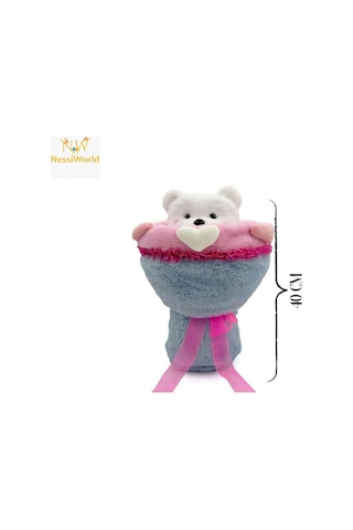 Sevgi Buketi Peluş Ayıcıklı Peluş Çiçek Buketi 40 Cm