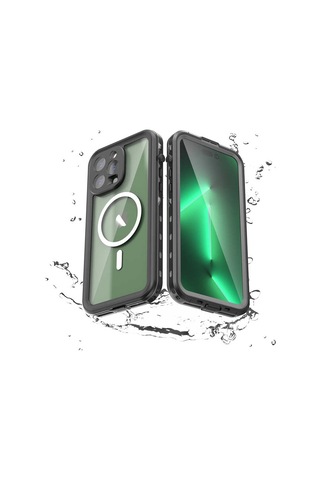 Ardemix Apple iPhone 14 Pro Max Uyumlu 1-1 Su Geçirmez Kılıf-siyah Siyah