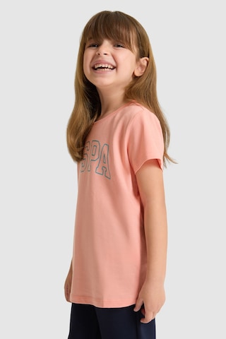 U.s. Polo Assn. Kız Çocuk Mercan Tişört Basic 50325631-vr204 Coral