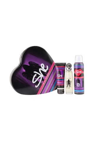 She Angel Kadın Parfüm EDT 50 ML + Sprey Deodorant 150 ML + Losyon 75 ML