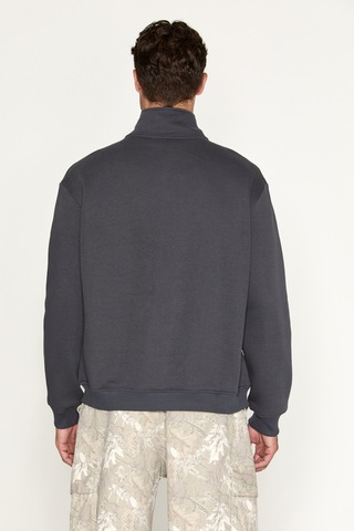 Grımelange Ceremıno Erkek Yarım Fermuarlı Gri Sweatshirt