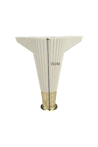 Homdep Beyaz Çizgili Plastik Ayak Kanepe Koltuk Baza Mobilya Ayağı 15cm Beyaz