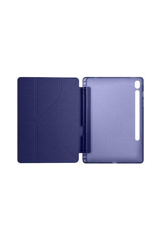 Samsung Galaxy Uyumlu Tab S10 Fe 11 Inc Sm-x520 Üçgen Katlanabilir Kalemlikli Yatay Dikey Standlı Kılıf Kapaklı Kılıf