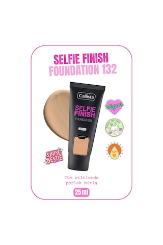 Selfie Finish Spf 15 Parlak Bitişli Fondöten - 132 Light Beige