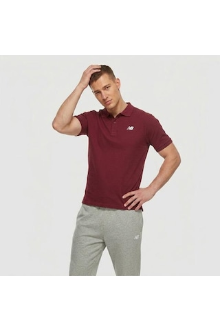 New Balance 3415 Erkek Bordo Polo Yaka Tişört